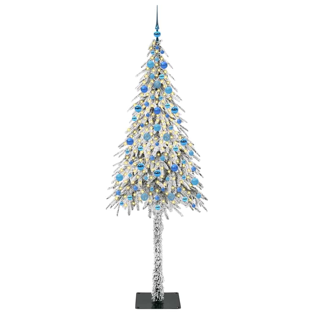 Albero di Natale con 300 LED Bianco 210 cm PE e Acciaio