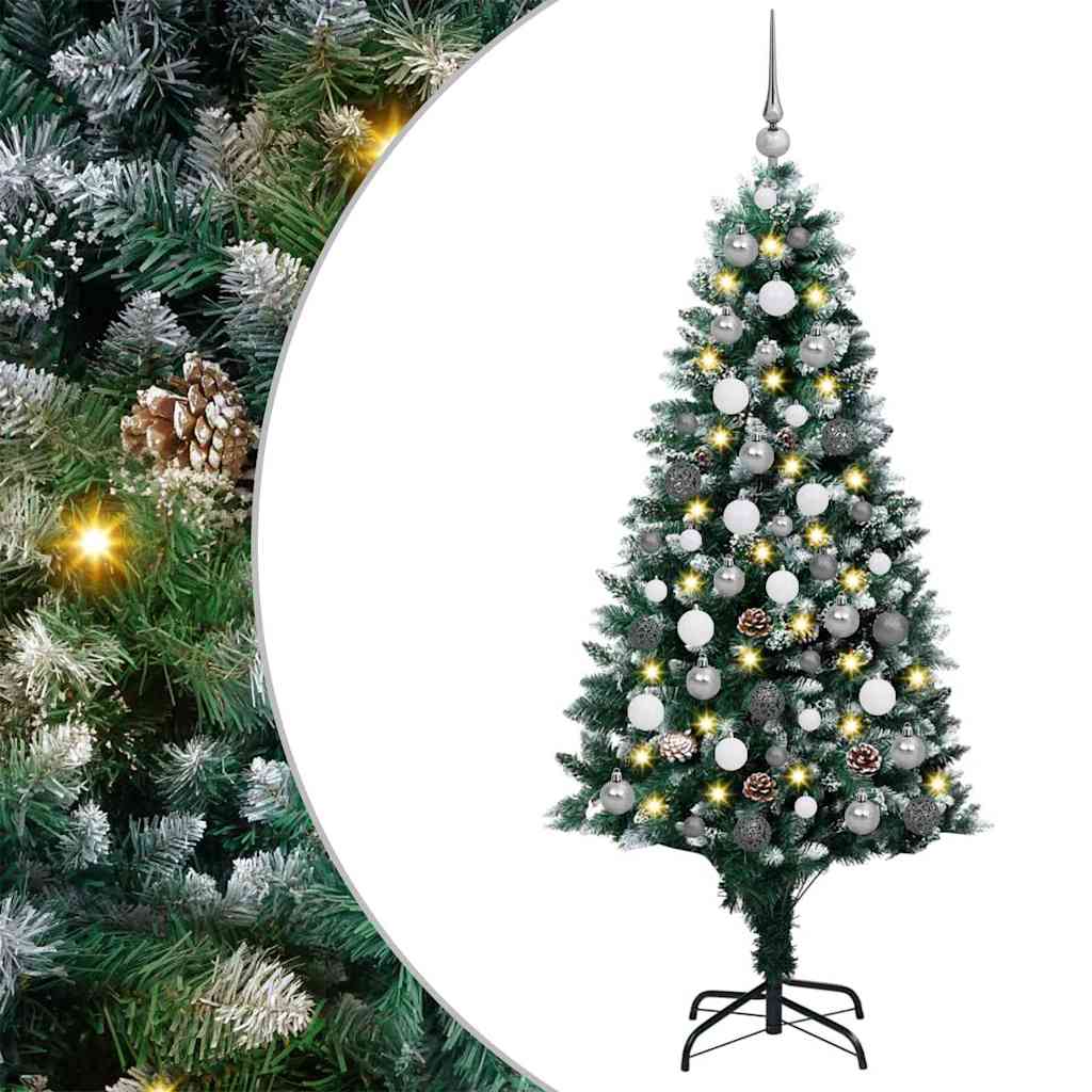 Albero di Natale artificiale con 300 LED Verde 180 cm | homemem39