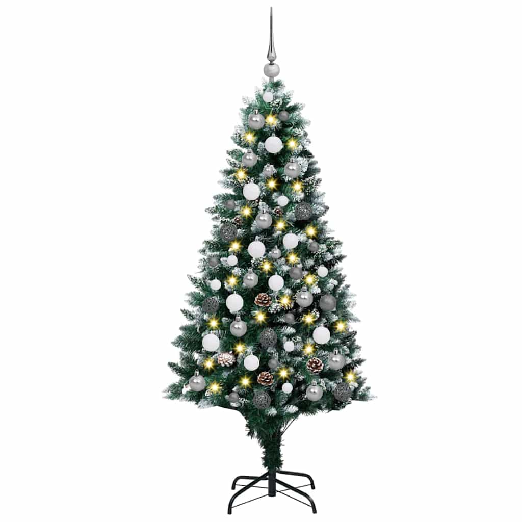 Albero di Natale artificiale con 300 LED Verde 180 cm | homemem39