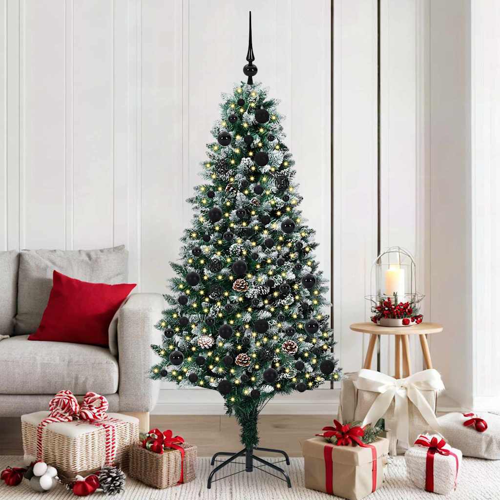 Albero di Natale artificiale con 300 LED Verde 180 cm | homemem39