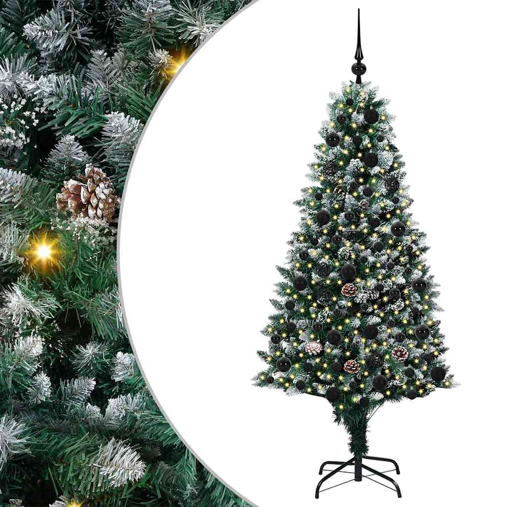 Albero di Natale artificiale con 300 LED Verde 180 cm | homemem39