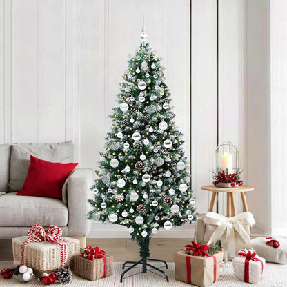 Albero di Natale artificiale con 300 LED Verde 180 cm | homemem39