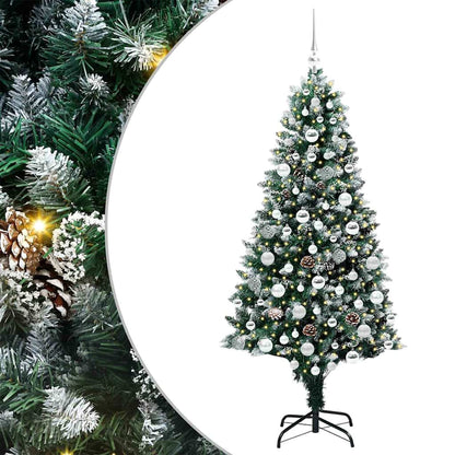Albero di Natale artificiale con 300 LED Verde 180 cm | homemem39