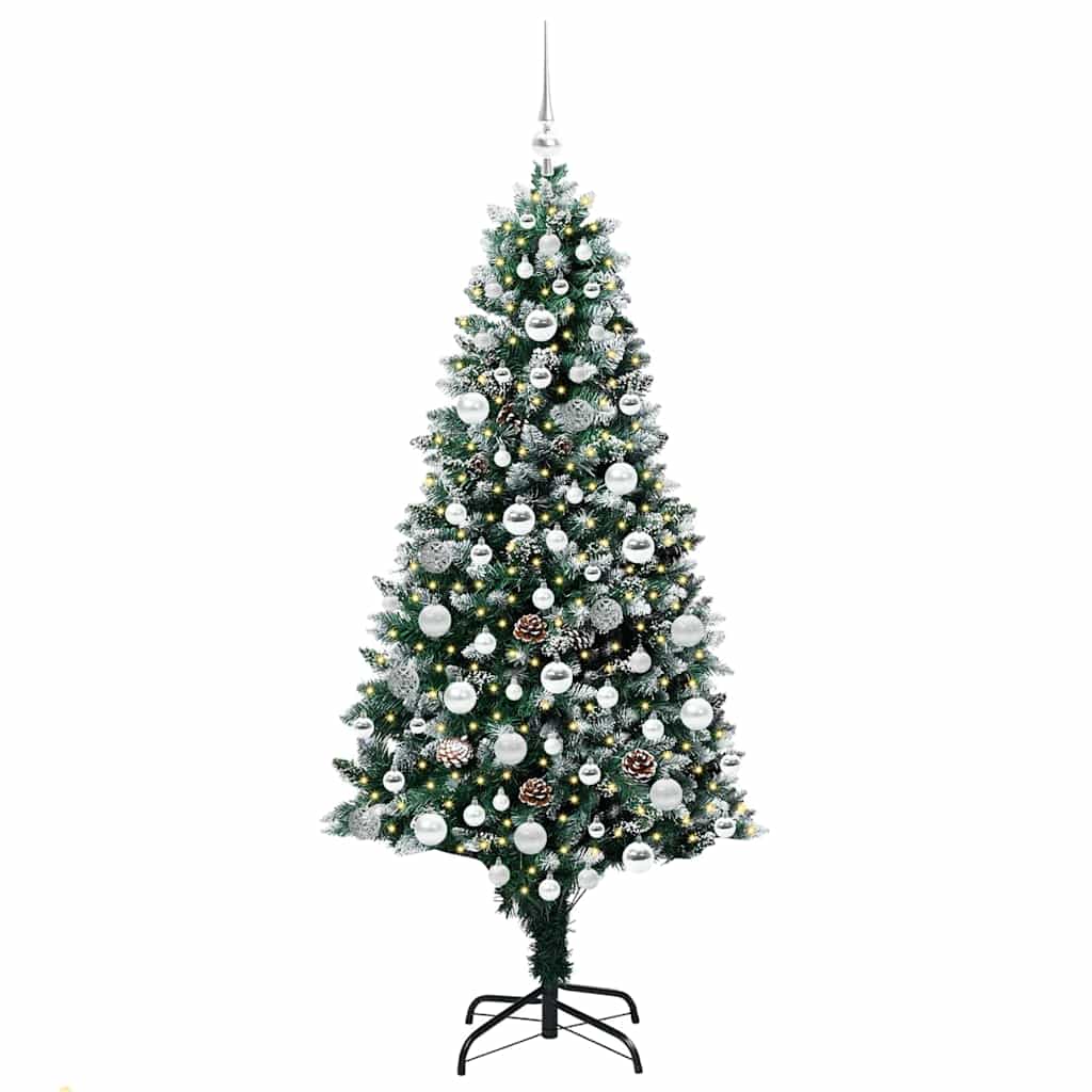 Albero di Natale artificiale con 300 LED Verde 180 cm | homemem39
