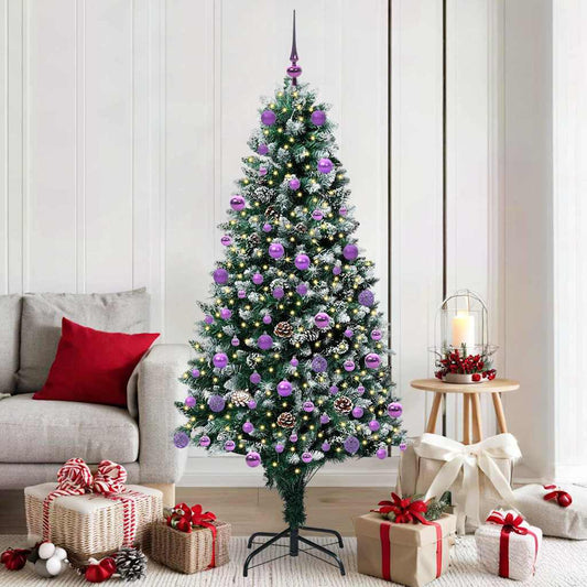 Albero di Natale artificiale con 300 LED Verde 180 cm | homemem39
