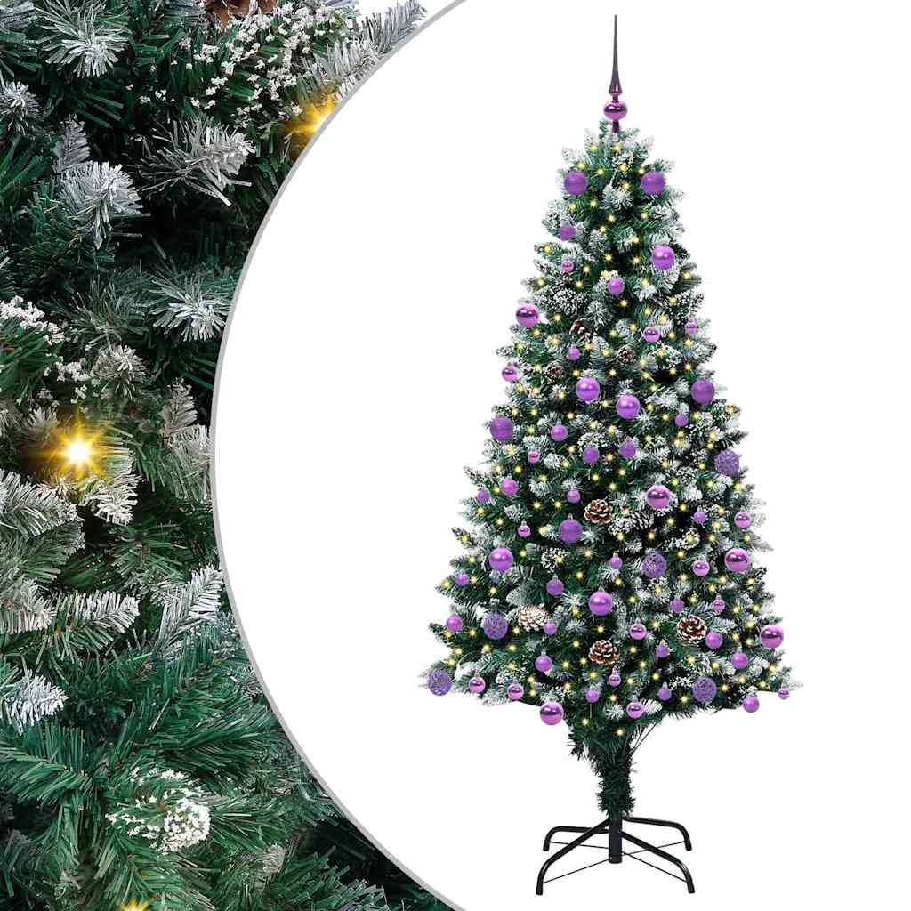 Albero di Natale artificiale con 300 LED Verde 180 cm | homemem39