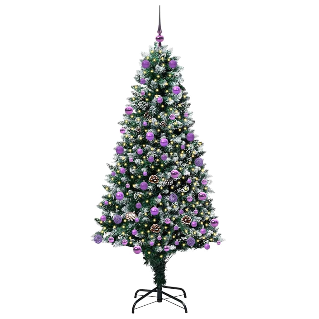 Albero di Natale artificiale con 300 LED Verde 180 cm | homemem39