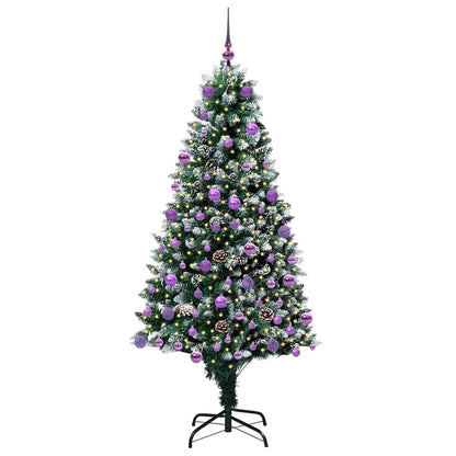 Albero di Natale artificiale con 300 LED Verde 180 cm | homemem39