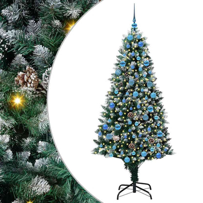 Albero di Natale artificiale con 300 LED Verde 180 cm | homemem39