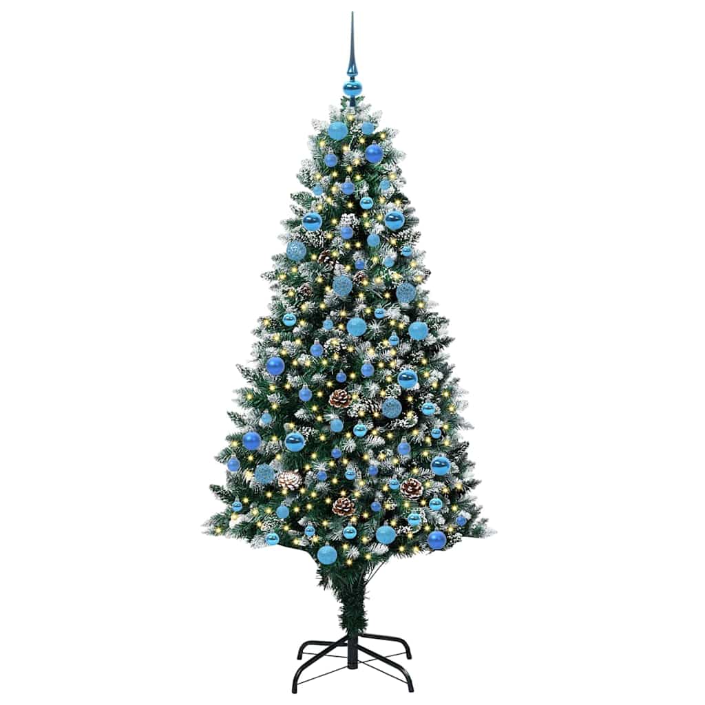 Albero di Natale artificiale con 300 LED Verde 180 cm | homemem39