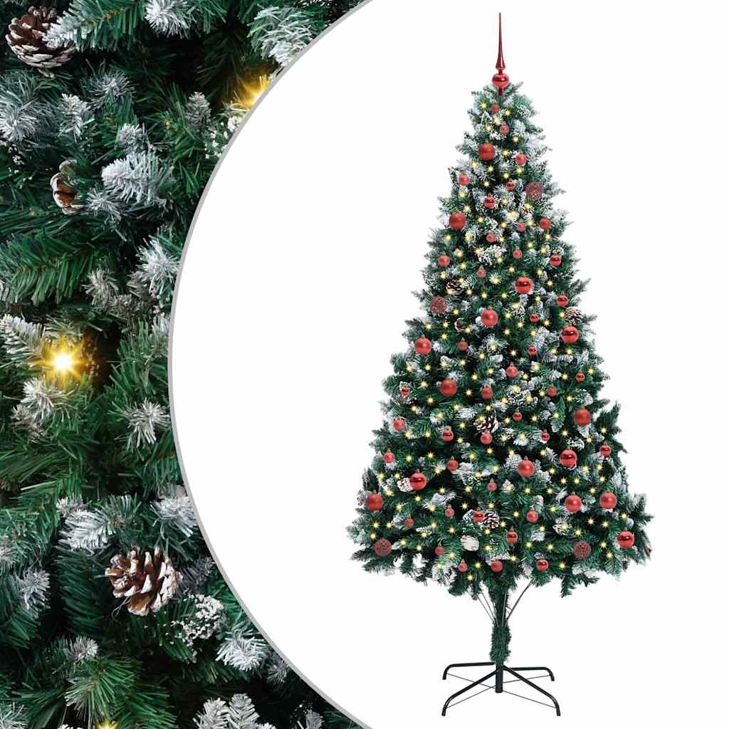 Albero di Natale artificiale con 300 LED Verde 210 cm