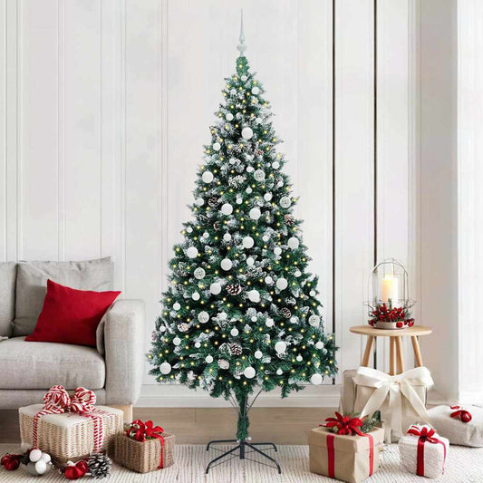 Albero di Natale artificiale con 300 LED Verde 210 cm | homemem39