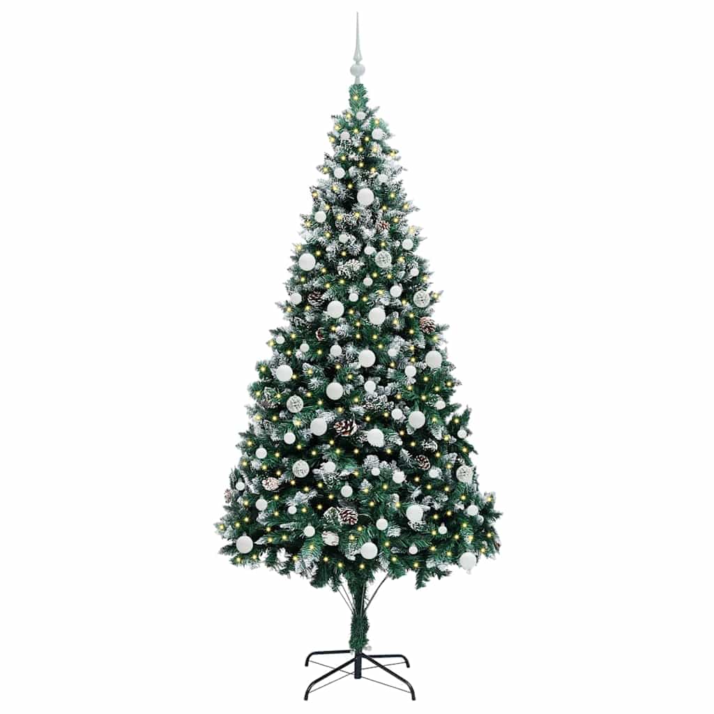 Albero di Natale artificiale con 300 LED Verde 210 cm | homemem39
