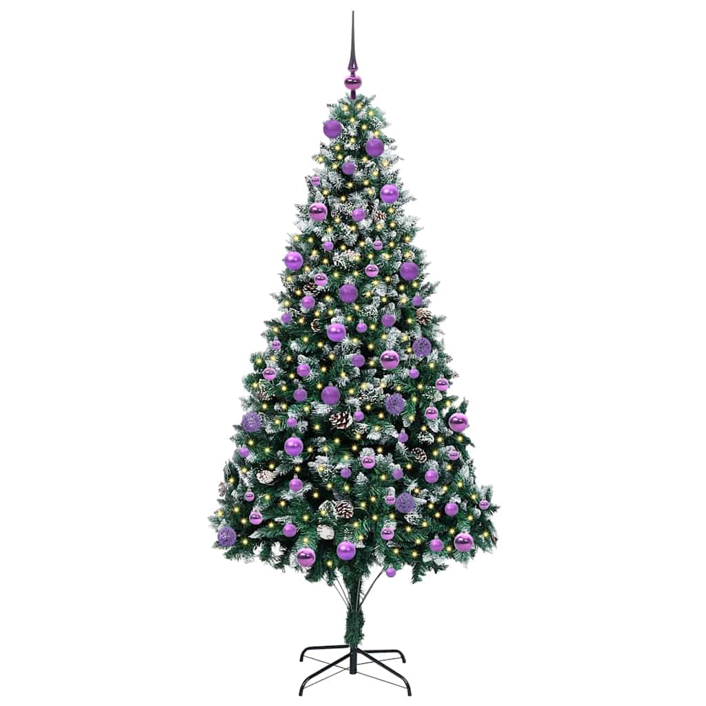 Albero di Natale artificiale con 300 LED Verde 210 cm