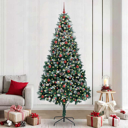 Albero di Natale artificiale con 300 LED Verde 240 cm | homemem39