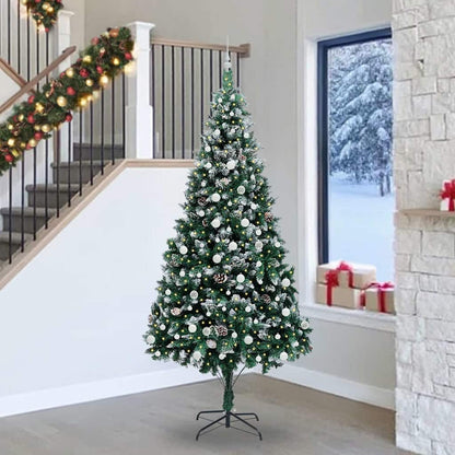 Albero di Natale artificiale con 300 LED Verde 240 cm | homemem39