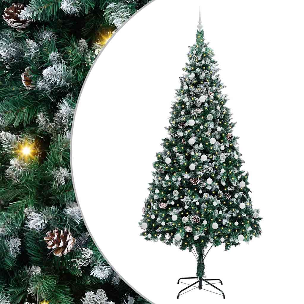 Albero di Natale artificiale con 300 LED Verde 240 cm | homemem39