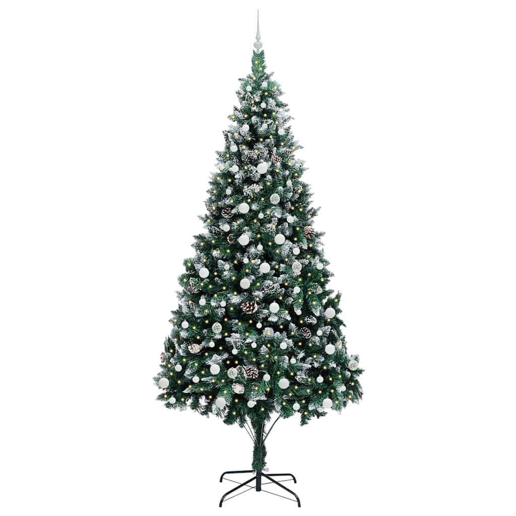 Albero di Natale artificiale con 300 LED Verde 240 cm | homemem39