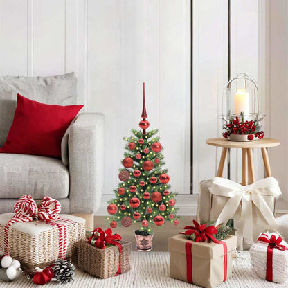 Albero di Natale con 150 LED con supporto Verde 65 cm PE | homemem39