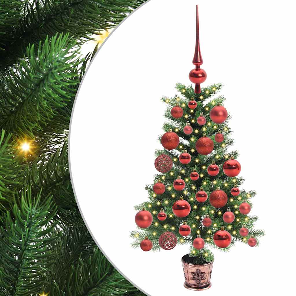Albero di Natale con 150 LED con supporto Verde 65 cm PE | homemem39