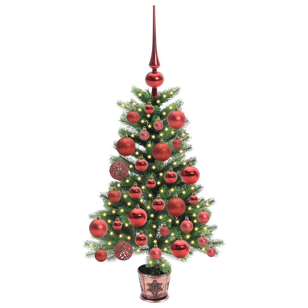 Albero di Natale con 150 LED con supporto Verde 65 cm PE | homemem39
