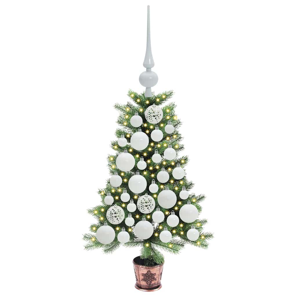 Albero di Natale con 150 LED con supporto Verde 65 cm PE | homemem39