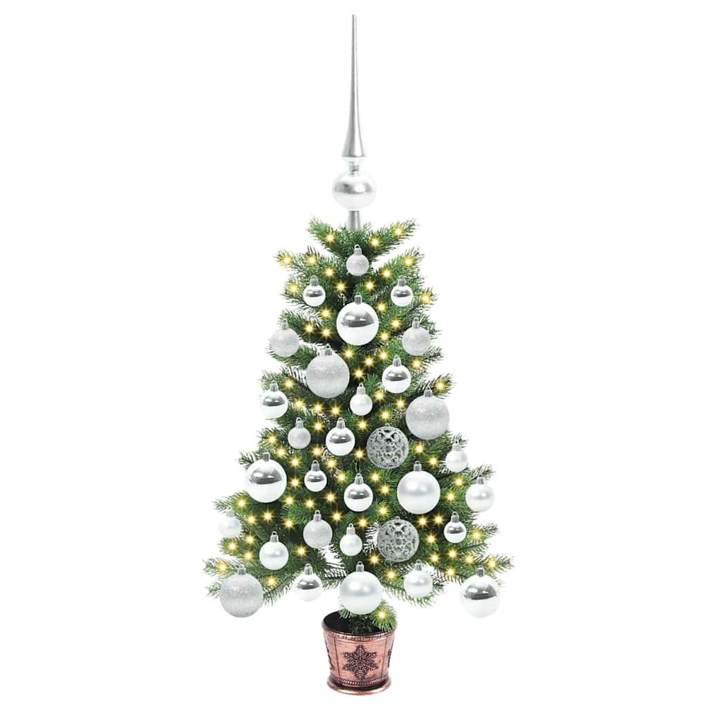 Albero di Natale con 150 LED con supporto Verde 65 cm PE | homemem39