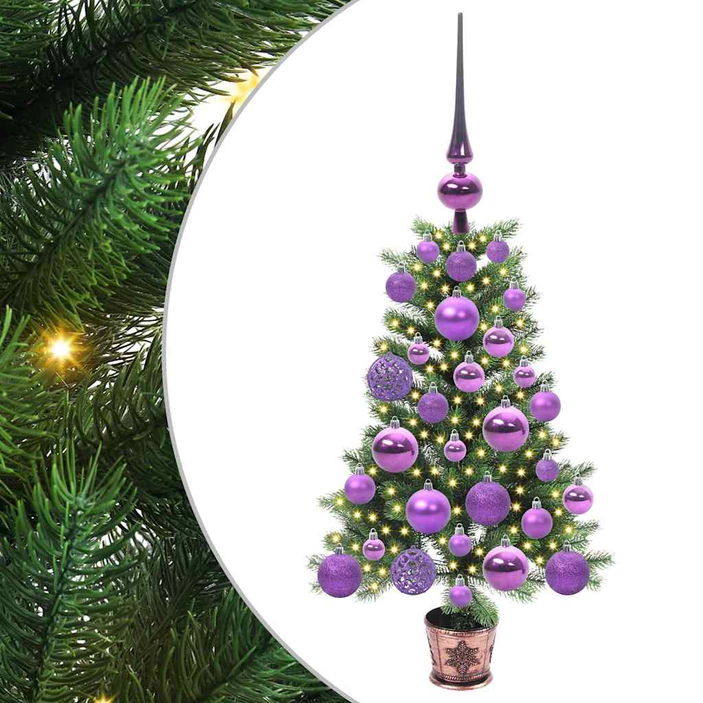 Albero di Natale con 150 LED con supporto Verde 65 cm PE | homemem39