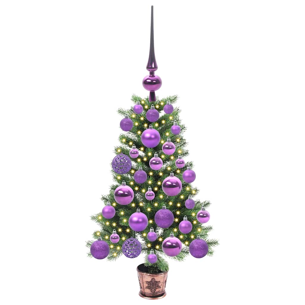 Albero di Natale con 150 LED con supporto Verde 65 cm PE | homemem39