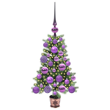 Albero di Natale con 150 LED con supporto Verde 65 cm PE | homemem39