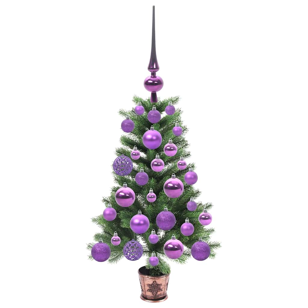 Albero di Natale con 150 LED con supporto Verde 65 cm PE | homemem39