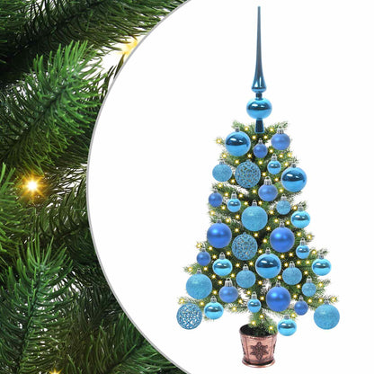 Albero di Natale con 150 LED con supporto Verde 65 cm PE | homemem39