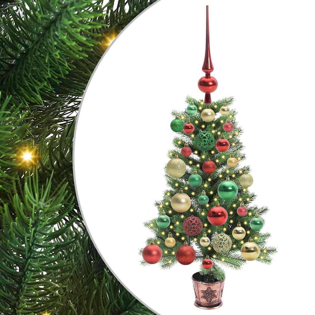 Albero di Natale con 150 LED con supporto Verde 65 cm PE | homemem39
