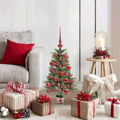 Albero di Natale con 150 LED con supporto Verde 90 cm PE | homemem39