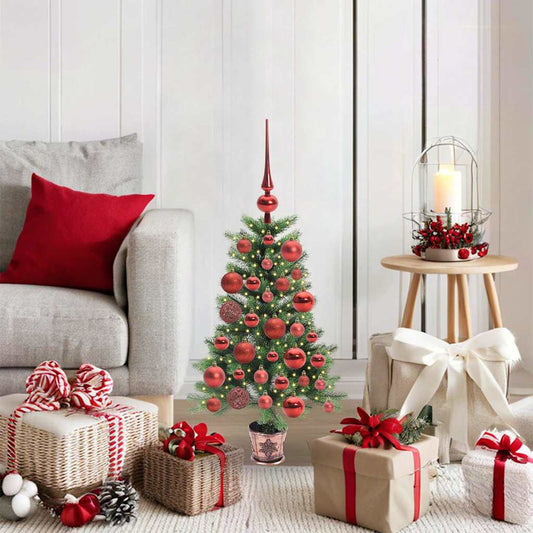 Albero di Natale con 150 LED con supporto Verde 90 cm PE | homemem39
