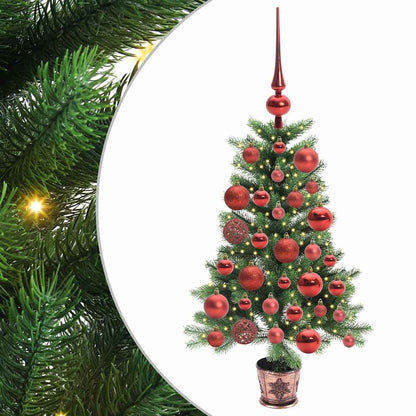 Albero di Natale con 150 LED con supporto Verde 90 cm PE | homemem39