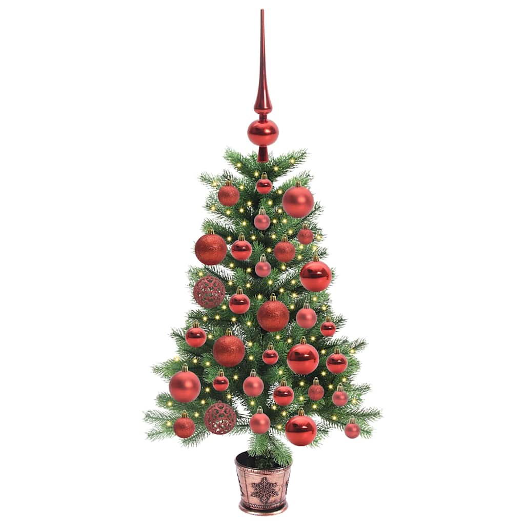 Albero di Natale con 150 LED con supporto Verde 90 cm PE | homemem39