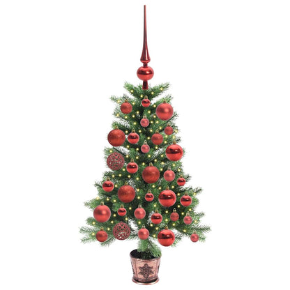 Albero di Natale con 150 LED con supporto Verde 90 cm PE | homemem39
