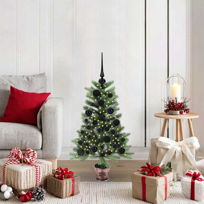 Albero di Natale con 150 LED con supporto Verde 90 cm PE | homemem39