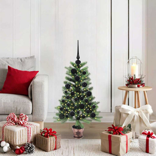 Albero di Natale con 150 LED con supporto Verde 90 cm PE | homemem39