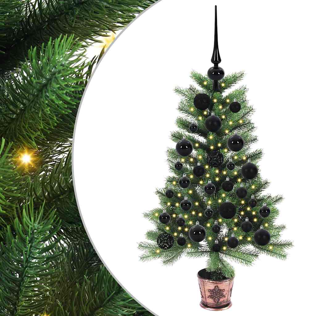 Albero di Natale con 150 LED con supporto Verde 90 cm PE | homemem39