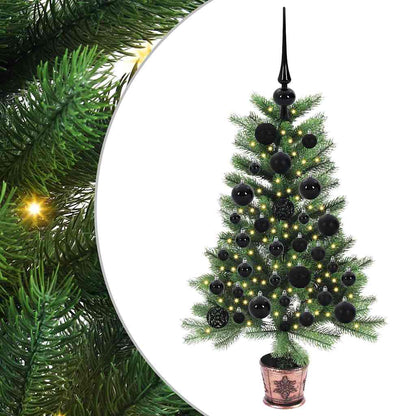 Albero di Natale con 150 LED con supporto Verde 90 cm PE | homemem39