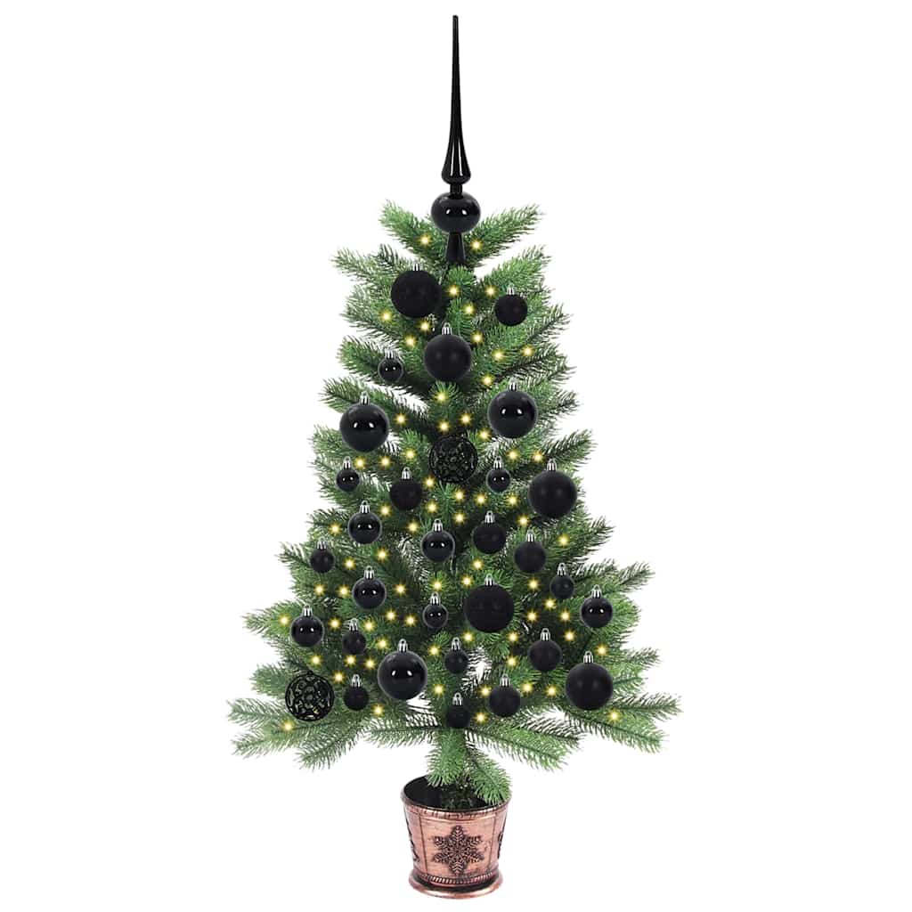Albero di Natale con 150 LED con supporto Verde 90 cm PE | homemem39