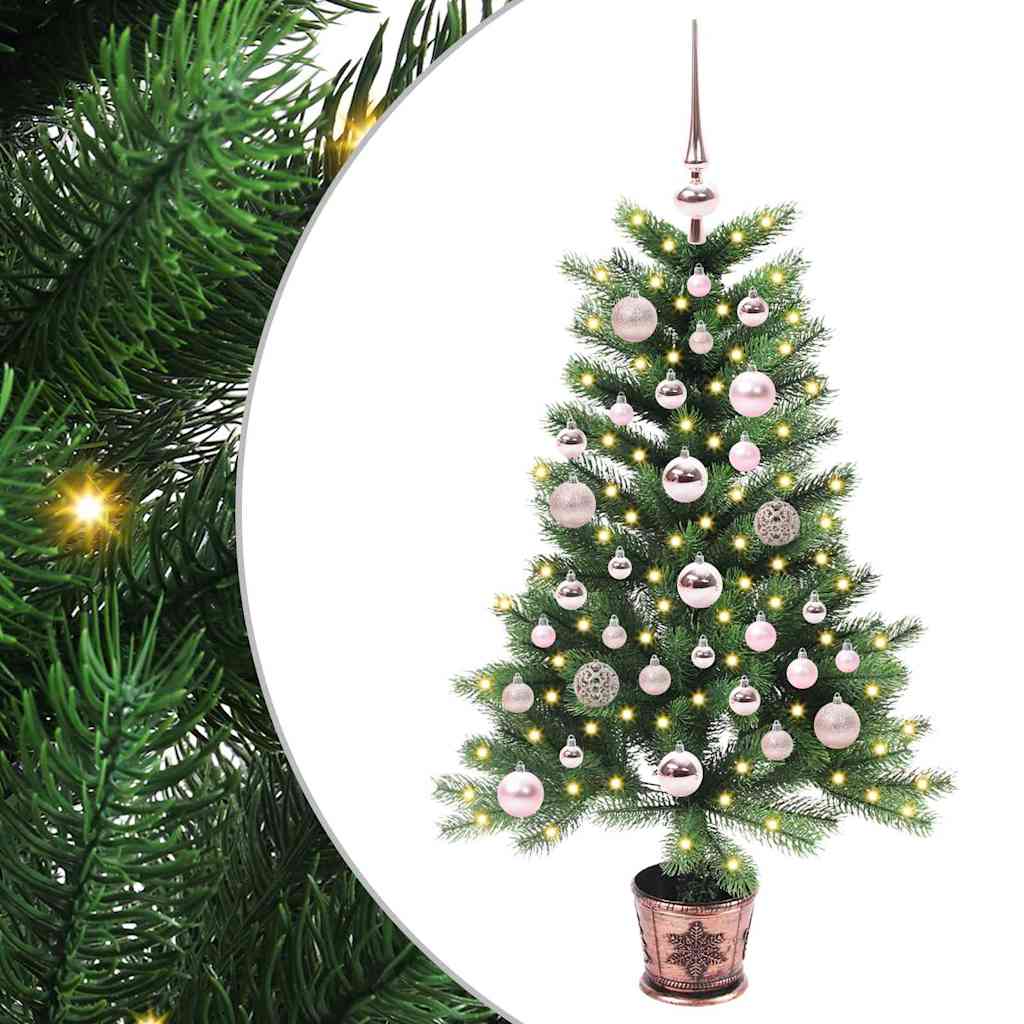 Albero di Natale con 150 LED con supporto Verde 90 cm PE | homemem39