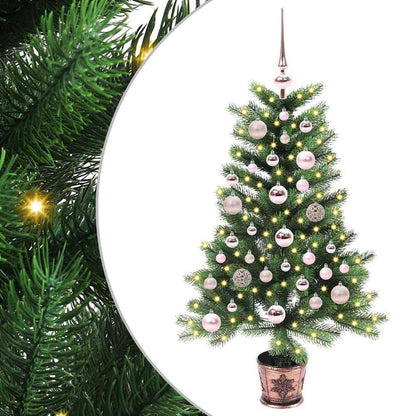 Albero di Natale con 150 LED con supporto Verde 90 cm PE | homemem39