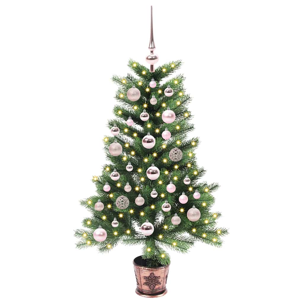 Albero di Natale con 150 LED con supporto Verde 90 cm PE | homemem39