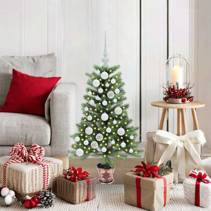 Albero di Natale con 150 LED con supporto Verde 90 cm PE | homemem39