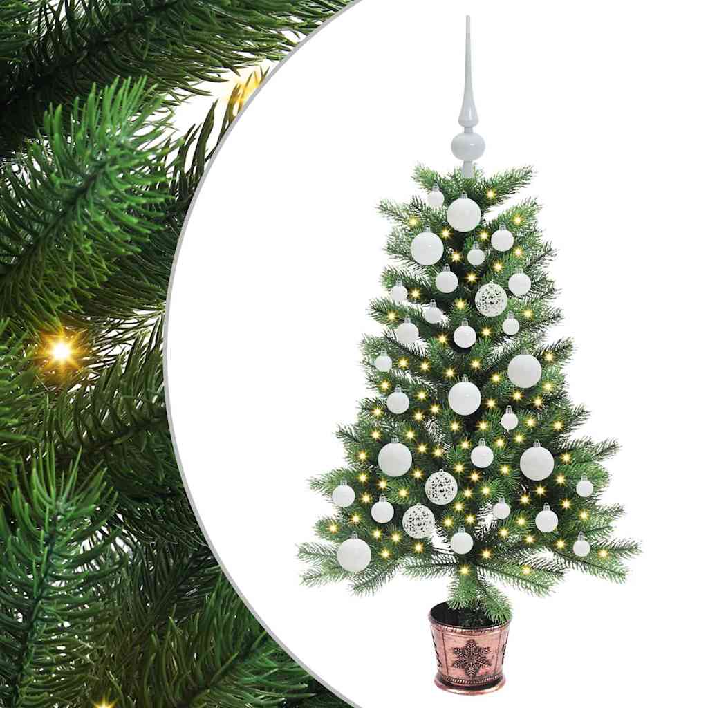 Albero di Natale con 150 LED con supporto Verde 90 cm PE | homemem39