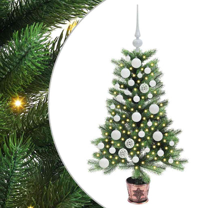 Albero di Natale con 150 LED con supporto Verde 90 cm PE | homemem39