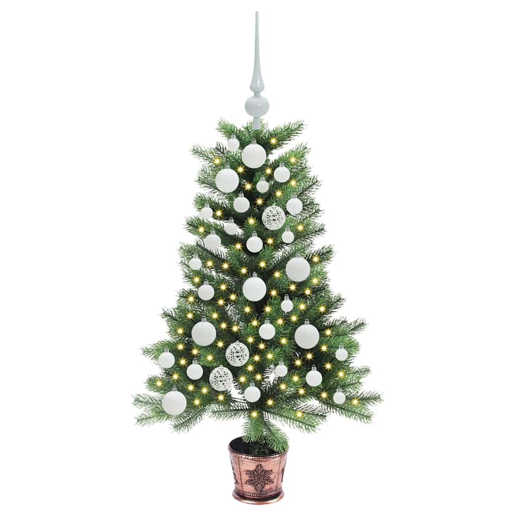 Albero di Natale con 150 LED con supporto Verde 90 cm PE | homemem39